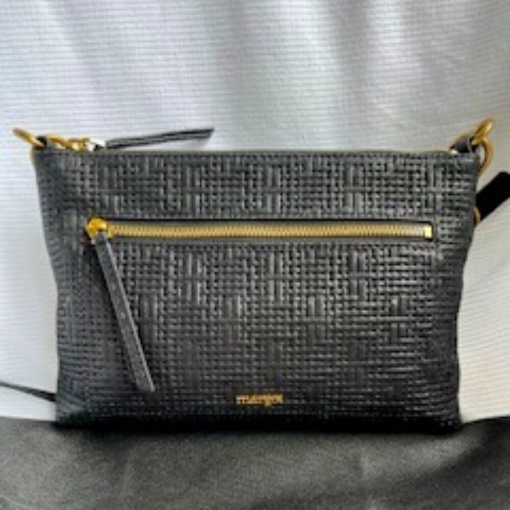 Margot Purse Black Textured Leather